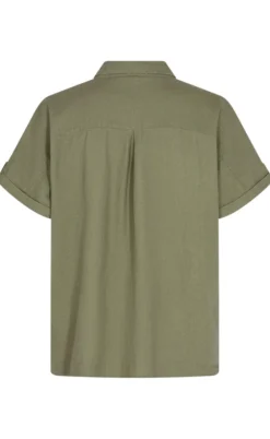 Freequent Skjorte - Lava SS - Deep Lichen Green