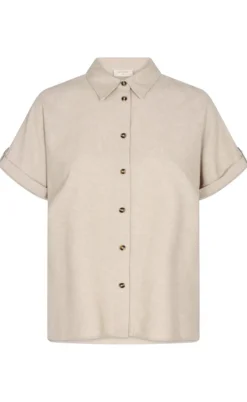 Freequent Skjorte - Lava SS - Sand Melange