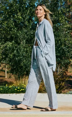 Freequent Skjorte - Lavisco - Star Off-white w. Navy Blazer