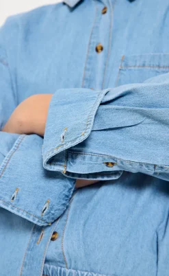 Freequent Skjorte - Lisea - Light Blue Denim