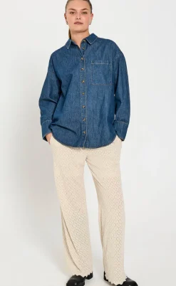 Freequent Skjorte - Lisea - Medium Blue Denim