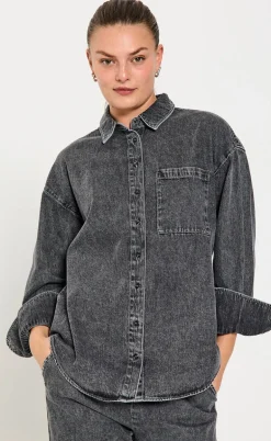 Freequent Skjorte - Lisea - Vintage Grey Denim