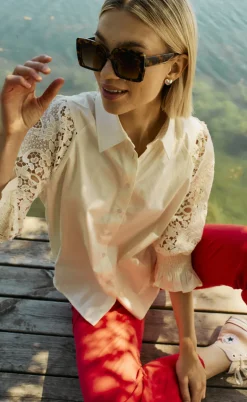 Freequent Skjorte - Silva - Star Off-white