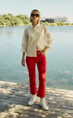 Freequent Skjorte - Silva - Star Off-white