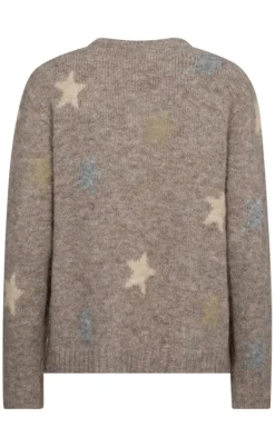 Freequent Striktrøje - Louisa - Silver Mink Melange w. Moonbeam Melange