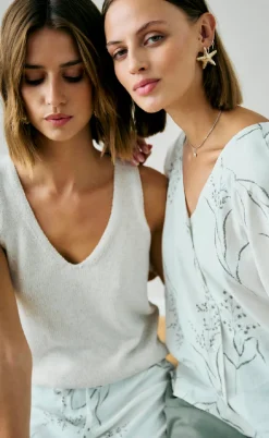 Freequent Top - Grscaliva - Moonbeam Melange