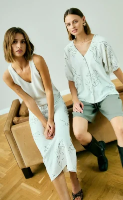 Freequent Top - Grscaliva - Moonbeam Melange