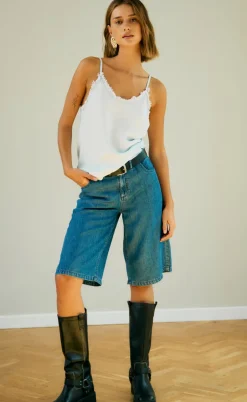 Freequent Top - Renna - Light Blue Denim