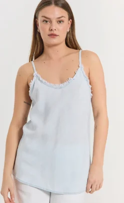 Freequent Top - Renna - Light Blue Denim