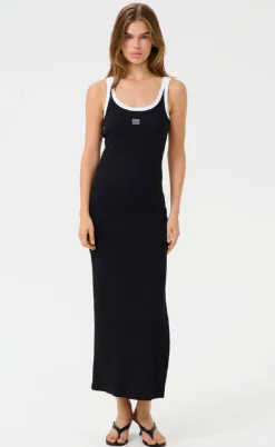 Gestuz Kjole - Drew Contrast Logo - Black