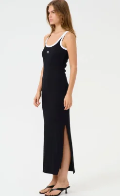 Gestuz Kjole - Drew Contrast Logo - Black