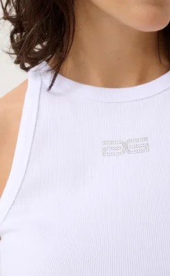 Gestuz Top - Drew Rhinestone - Bright White