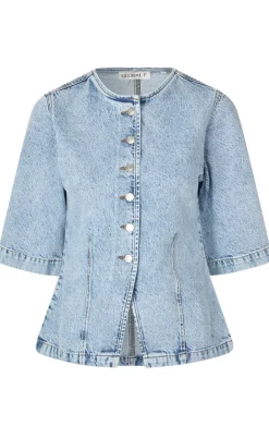 Global Funk Bluse - Lila-G - Medium Light Blue