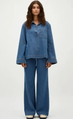 Global Funk Bluse - Maitana-G - Mid Vintage Blue