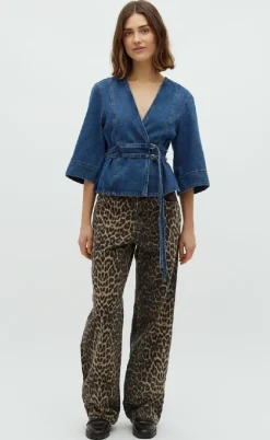 Global Funk Bluse - Merie SS - Vintage Blue Wash