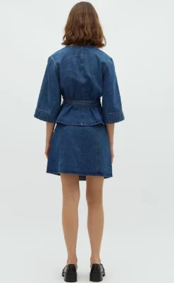 Global Funk Bluse - Merie SS - Vintage Blue Wash