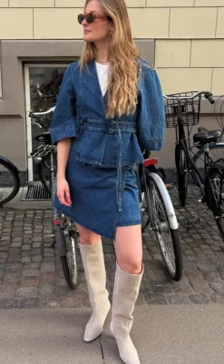 Global Funk Bluse - Merie SS - Vintage Blue Wash