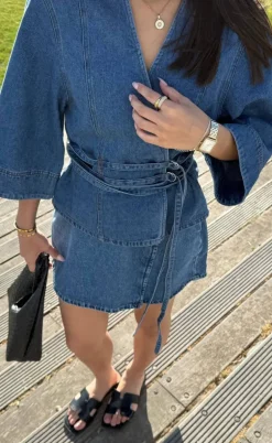 Global Funk Bluse - Merie SS - Vintage Blue Wash