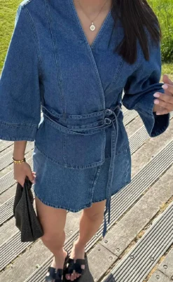 Global Funk Bluse - Merie SS - Vintage Blue Wash