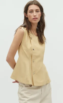 Global Funk Bluse - Pammi-G - Butter Yellow Melange