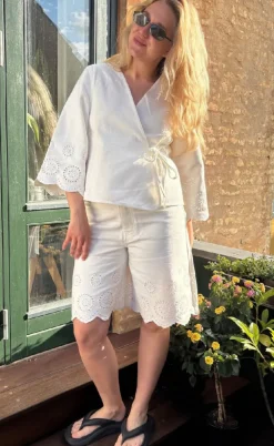 Global Funk Bluse - Sunany-G - White