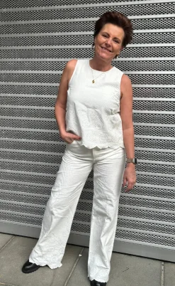 Global Funk Bukser - Amarillo Scallop-G - White