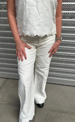 Global Funk Bukser - Amarillo Scallop-G - White