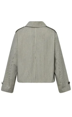 Global Funk Jakke - Becker-G - Black Beige Stripe