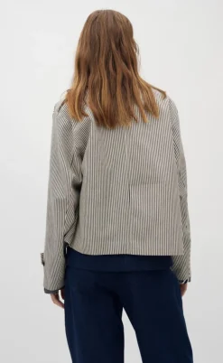 Global Funk Jakke - Becker-G - Black Beige Stripe