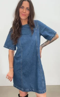 Global Funk Kjole - Faunea - Vintage blue Wash