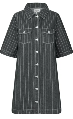 Global Funk Kjole - Mira-G - Dark Grey Pinstripe