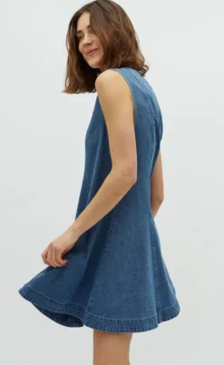 Global Funk Kjole - Rihann Peplum-G - Midt Vintage Brushing