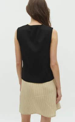 Global Funk Top - Ciana Scallop-G - Black