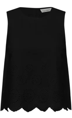 Global Funk Top - Rihne Scallop-G - Black