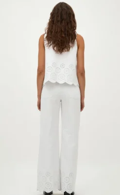 Global Funk Top - Rihne Scallop-G - White