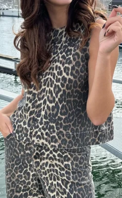 Global Funk Top - Rihne-G - Leopard Mist