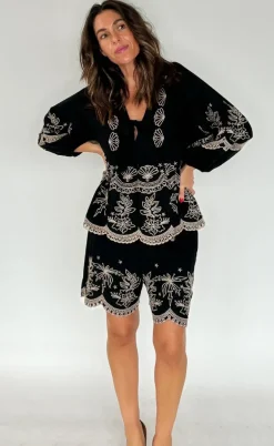 Gossia Bluse - Sofja - Black/Sand