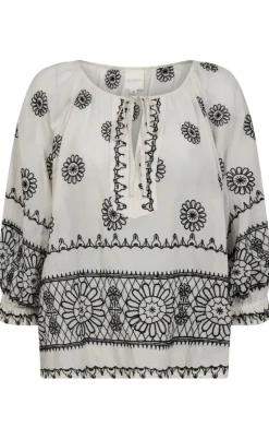 Gossia Bluse - Syrene - Off-White-Black