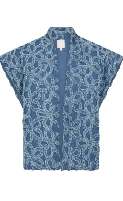 Gossia Vest - Nena - Denim Flowers