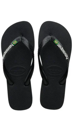 Havaianas Klipklappere - Brasil Logo - Black