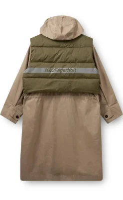 H2O Fagerholt Jakke - Sherlock - Sand/Dark Green Moss