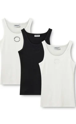 H2O Fagerholt Top - 3 Pack Tank Top - White/Black