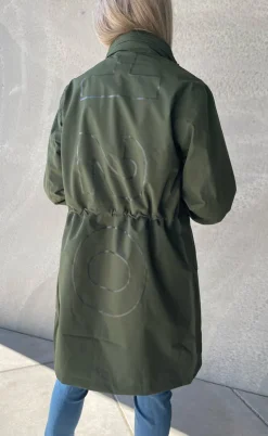 H2O Regnjakke - Rømø Long Unisex - Army