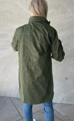 H2O Regnjakke - Rømø Long Unisex - Army