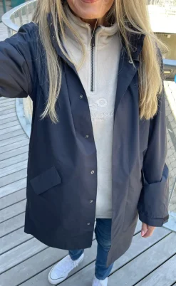 H2O Regnjakke - Rømø Long Unisex - Navy