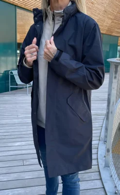 H2O Regnjakke - Rømø Long Unisex - Navy