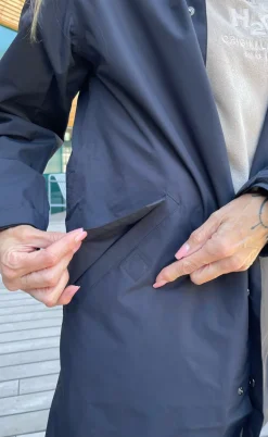 H2O Regnjakke - Rømø Long Unisex - Navy