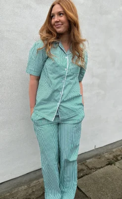 H2O Skjorte - Rønne Essential - Green/White