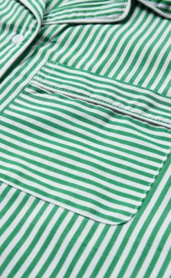 H2O Skjorte - Rønne Essential - Green/White