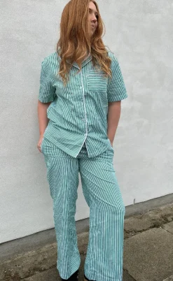 H2O Skjorte - Rønne Essential - Green/White